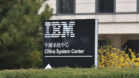 IBM China System Center logo seen in Beijing Zhongguancun Software Park.