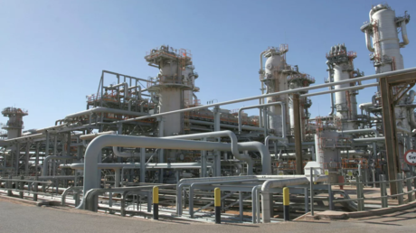 FILE PHOTO: A gas plant in Algeria.