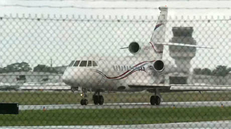 File photo: A Dassault Falcon 900EX allegedly used by Venezuelan President Nicolas Maduro