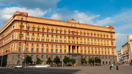 The Lubyanka Building, which served as the KGB's headquarters, in Moscow, Russia