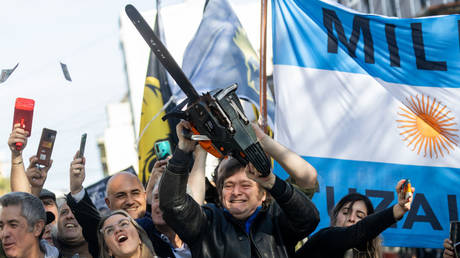 Javier Milei in San Martin, Buenos Aires, Argentina, September 25, 2023