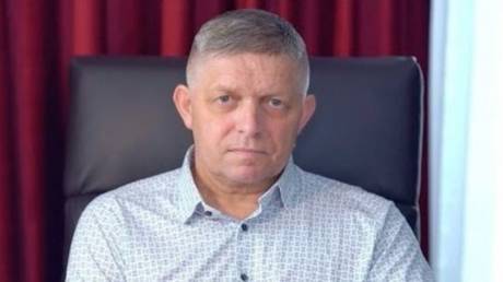 Slovak Prime Minister Robert Fico issues a video statement on Wednesday.