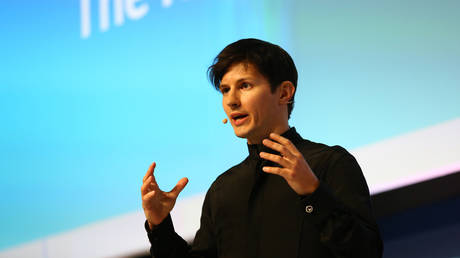 Telegram founder and CEO Pavel Durov speaks at a conference in Barcelona, Spain on February 23, 2016.