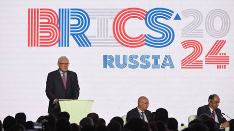 File photo: Russian Deputy Foreign Minister Sergey Ryabkov speaks at the BRICS International Municipal Forum in Moscow