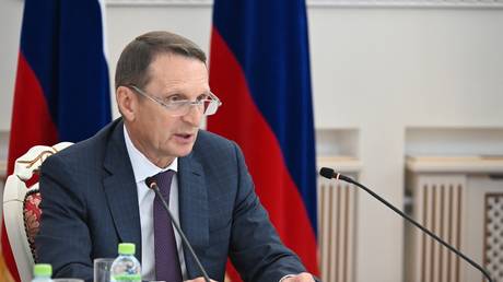 The head of Russia’s Foreign Intelligence Service (SVR) Sergey Naryshkin.