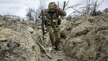 File photo: Ukrainian soldiers in the Donbass