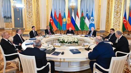 Meeting of the Commonwealth of Independent States (CIS) Heads of State Council at the Kremlin in Moscow, Russia.