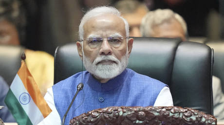 Indian Prime Minister Narendra Modi listens during the 19th East Asia Summit in Vientiane, Laos, October 11, 2024.