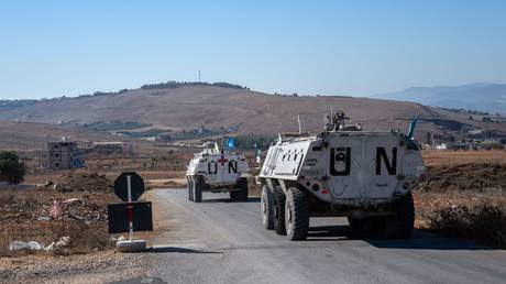 FILE PHOTO. UNIFIL (United Nations Interim Force In Lebanon) armored personnel carriers