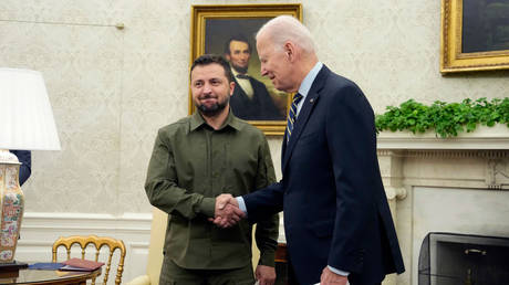 Ukraine's Vladimir Zelensky and US President Joe Biden, September 21, 2023, Washington, DC