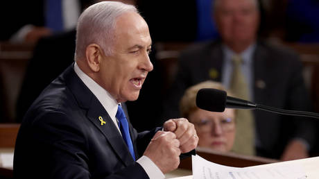 Israeli Prime Minister Benjamin Netanyahu on July 24, 2024 in Washington, DC