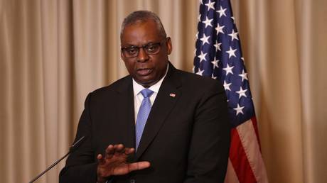 FILE PHOTO: US Defense Secretary Lloyd Austin.