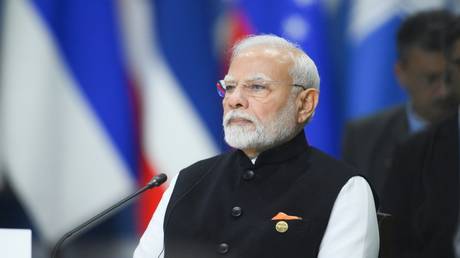 Prime Minister of India Narendra Modi during an expanded meeting of BRICS leaders in Kazan. Source: Sergey Bobylev/ Photohost agency brics-russia2024.ru/ Sputnik.