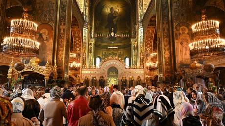 FILE PHOTO: An Orthodox Easter mass in Kiev.