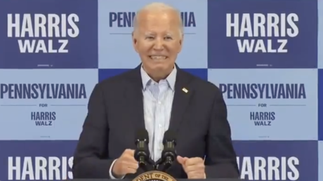 US President Joe Biden speaks at a rally in Scranton, Pennsylvania on November 2, 2024