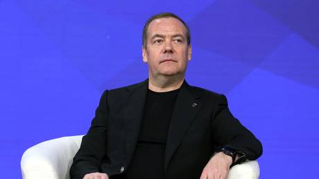 FILE PHOTO: Former Russian President Dmitry Medvedev.