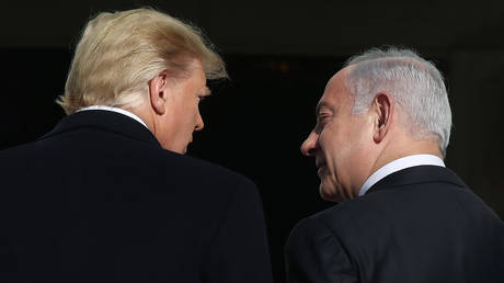 FILE PHOTO: US President Donald Trump and Israeli Prime Minister Benjamin Netanyahu.