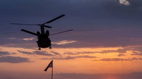 FILE PHOTO. US Army helicopter in Northern Syria