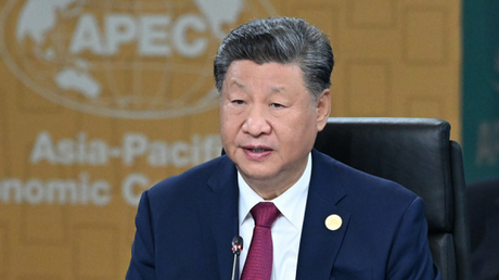 Chinese President Xi Jinping at the Asia-Pacific Economic Cooperation forum, Lima, Peru, November 16, 2024.