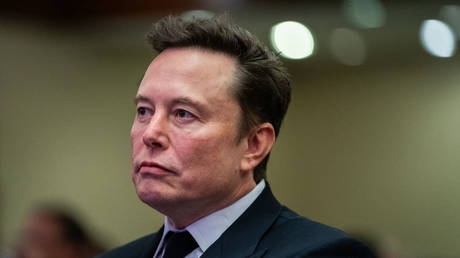 Elon Musk listens  during a House Republicans Conference meeting in Washington DC, November 13, 2024