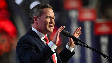 FILE PHOTO: Rep. Michael Waltz (R-FL) speaks at the Republican National Convention on July 17, 2024 in Milwaukee, Wisconsin