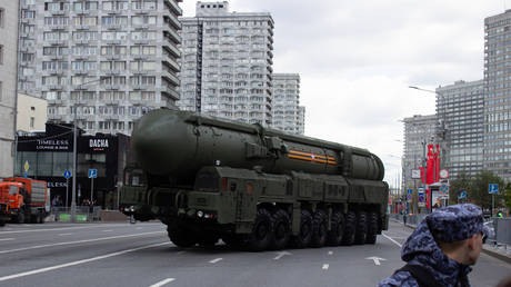 FILE PHOTO. Russian RS-24 Yars, a MIRV-equipped thermonuclear armed intercontinental ballistic missile