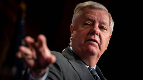 FILE PHOTO: US Senator Lindsey Graham (R-S.C.) speaks during a news conference.