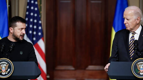 President Biden meets with Ukraine's Vladimir Zelensky at the White House / Chip Somodevilla