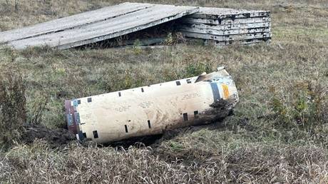 A fragment of a US-made ATACMS missile, fired by Ukraine into Russia’s Kursk Region.