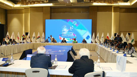 Pro-independence political parties from French overseas territories meet in Baku, Azerbaijan, July 18, 2024.