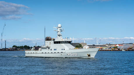 File photo: The Danish navy ship P520 is sailing in the harbor of Copenhagen.