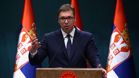 FILE PHOTO: President of Serbia Aleksandar Vucic.