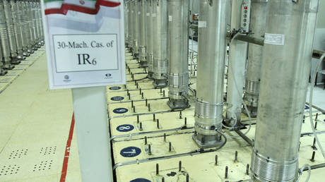 FILE PHOTO: Centrifuge machines in the Natanz uranium enrichment facility in central Iran.