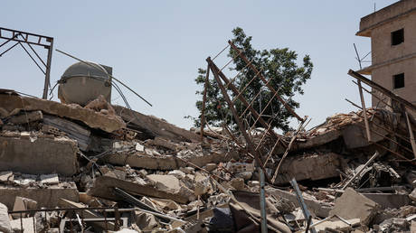 File Photo. A destroyed house in the southern Lebanese village of Kfarkela, on the ‘blue line’ which divides Lebanon, Israel, and the Golan Heights.