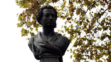 The monument to Alexander Pushkin on Primorsky Boulevard, Odessa, Ukraine