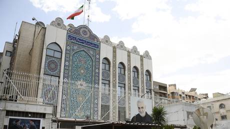 FILE PHOTO: The Iranian embassy in Syrian capital, Damascus.