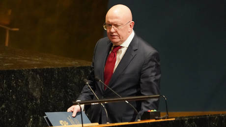 Russia’s permanent representative at the UN Security Council, Vassily Nebenzia.