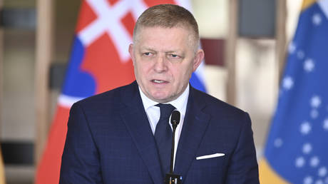 Slovakian Prime Minister Robert Fico at the Itamaraty Palace in Brazil, on December 10, 2024.