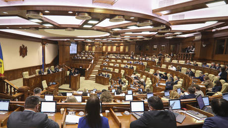 The Moldovan Parliament.