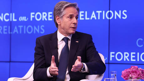 US Secretary of State Antony Blinken speaks during a Council on Foreign Relations event on December 18, 2024 in New York City.