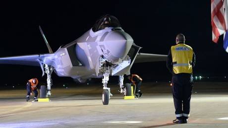 FILE PHOTO: An F-35 stealth fighter jet at Israel’s Nevatim Air Base.