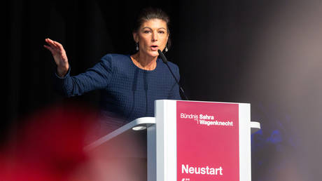 Leader of the Sahra Wagenknecht Alliance political party (BSW) Sahra Wagenknecht.