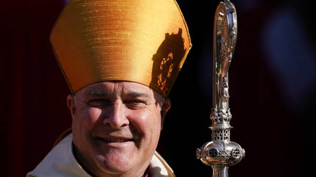 Stephen Cottrell, Archbishop of York, conducts a consecration service in York, England, October 10, 2024