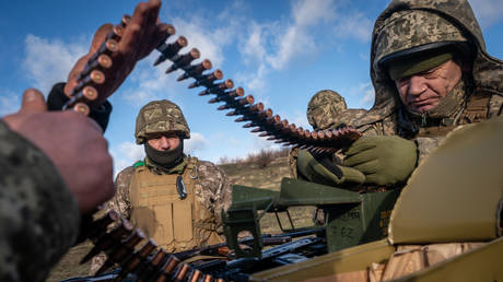 FILE PHOTO: Ukrainian servicemen of 24th brigade