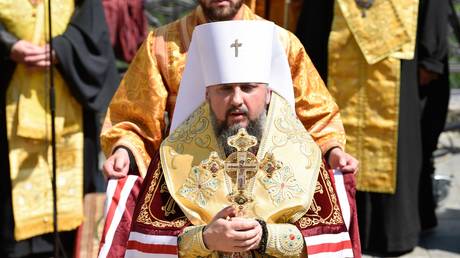 FILE PHOTO: The head of the Kiev-backed Orthodox Church of Ukraine (OCU), Metropolitan Epiphany