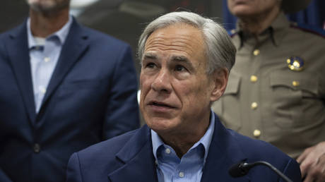 Texas Governor Greg Abbott speaks at a press conference in Austin, Texas,, January 12, 2024.