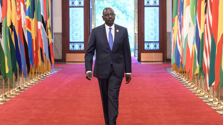 FILE PHOTO: Kenyan President William Ruto arrives for the opening ceremony of the 2024 Summit of the Forum on China-Africa Cooperation (FOCAC) in Beijing, Sept. 5, 2024.