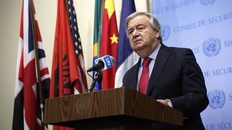 UN Secretary General Antonio Guterres.