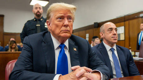 Donald Trump appears in court for his hush money trial at Manhattan Criminal Court in New York City, May 30, 2024