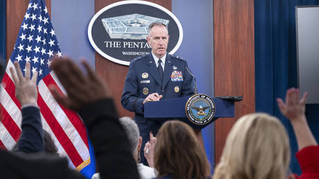 Press Secretary Maj. Gen. Pat Ryder speaks during a press briefing at the Pentagon, December 19, 2024